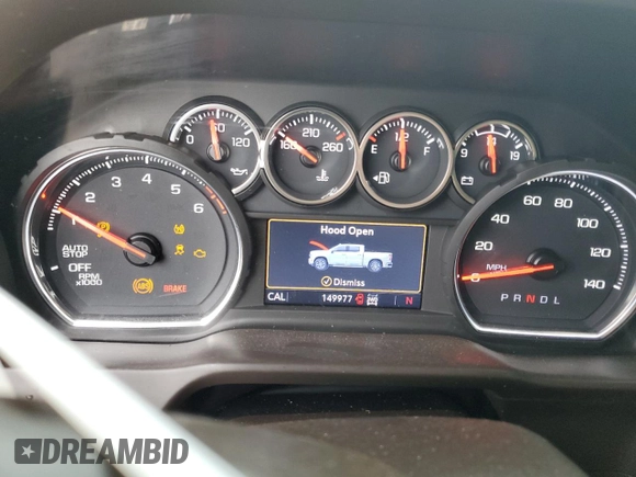 2021 Chevrolet Silverado 1500 RST with VIN 1GCUYEEL7MZ307970, listed as a Copart auction lot 83898784 with 149,977 mi miles and Salvage Title. Bid and sale history available at carsss.com. Image 9.