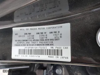 2024 Mazda Mazda3 Hatchback 2.5 Turbo Premium Plus with VIN JM1BPBNY6R1702023, listed as a IAAI auction lot 41798247 with 0 mi miles. Bid and sale history available at carsss.com. Image 9.