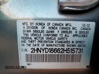 2002 Acura MDX Touring Pkg with VIN 2HNYD18662H515731, listed as a Copart auction lot 85300884 with 150,590 mi miles and Salvage Title. Bid and sale history available at carsss.com. Image 13.