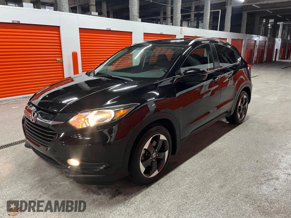 2018 Honda HR-V EX-L with VIN 3CZRU5H7XJM700725, listed as a Copart auction lot 45246405 with 92,150 mi miles and Clean Title. Bid and sale history available at carsss.com. Image 2.