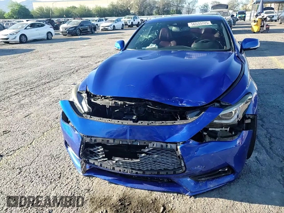 2018 Infiniti Q60 Sport with VIN JN1EV7EL5JM391193, listed as a Copart auction lot 56533725 with 77,368 mi miles and Salvage title. Bid and sale history available at DreamBid. Image 13.