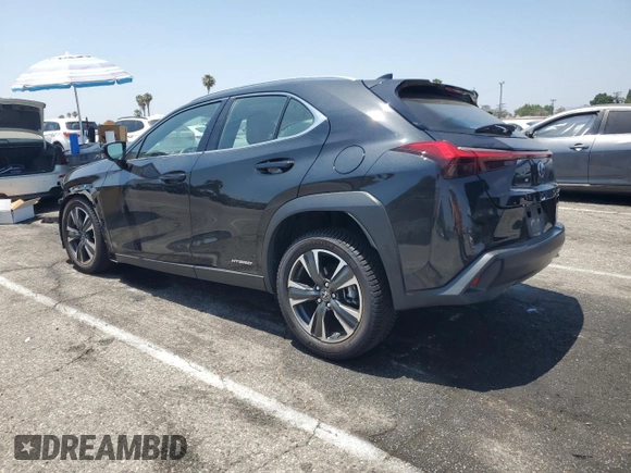 2020 Lexus UX 250h with VIN JTHX9JBH2L2034610, listed as a Copart auction lot 62195585 with 24,992 mi miles and Salvage title. Bid and sale history available at DreamBid. Image 2.