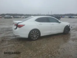 2015 Acura TLX V6 Tech with VIN 19UUB2F57FA024374, listed as a Copart auction lot 45148025 with 128,945 mi miles and Salvage Title. Bid and sale history available at carsss.com. Image 3.