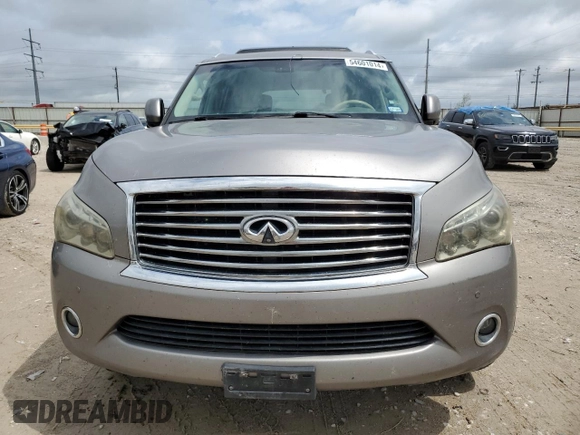 2011 Infiniti QX56 7-passenger with VIN JN8AZ2NE4B9002248, listed as a Copart auction lot 54601014 with 0 mi miles and Clean Title. Bid and sale history available at carsss.com. Image 5.
