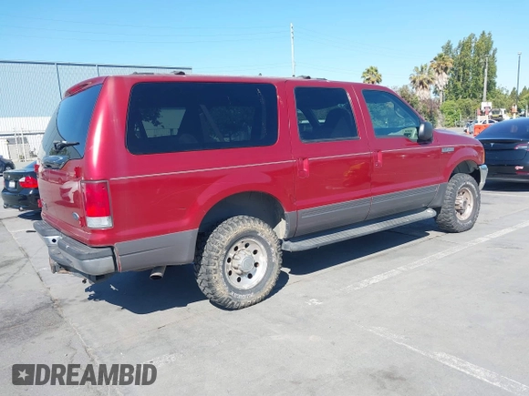 2001 Ford Excursion XLT z VIN 1FMNU41S11EB32749, wystawiony jako IAAI lot #42677214 z przebiegiem 178 624 mil mil oraz . Historia ofert i sprzedaży dostępna na DreamBid. Obrazek 4.