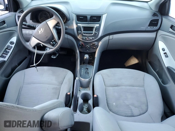 2015 Hyundai Accent GLS with VIN KMHCT4AE6FU893679, listed as a Copart auction lot 63344473 with Not Provided miles and . Bid and sale history available at DreamBid. Image 8.