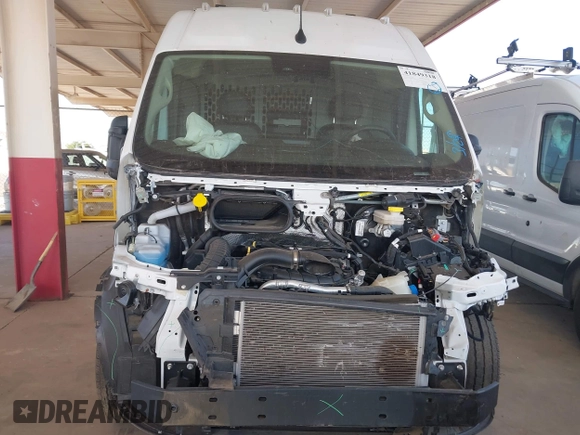 2023 Ram ProMaster Cargo with VIN 3C6LRVDG9PE571633, listed as a IAAI auction lot 41849318 with 23,554 mi miles. Bid and sale history available at carsss.com. Image 12.
