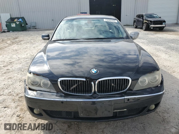 2008 BMW 7 Series 750i with VIN WBAHL83548DT11870, listed as a Copart auction lot 73282444 with Not Provided miles and Salvage Title. Bid and sale history available at DreamBid. Image 5.