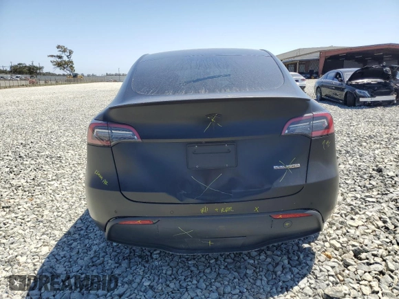 2022 Tesla Model Y Performance with VIN 7SAYGDEF8NF492954, listed as a Copart auction lot 61419965 with 24,885 mi miles and Salvage title. Bid and sale history available at DreamBid. Image 6.