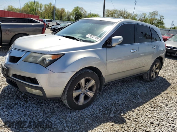 2011 Acura MDX Tech Pkg with VIN 2HNYD2H60BH517660, listed as a Copart auction lot 53822585 with 230,850 mi miles and Salvage Title. Bid and sale history available at carsss.com. Image 1.