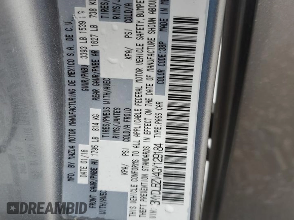 2016 Scion iA with VIN 3MYDLBZV4GY129184, listed as a Copart auction lot 47930305 with 66,400 mi miles and Salvage Title. Bid and sale history available at DreamBid. Image 14.
