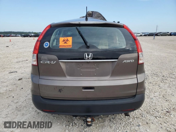 2014 Honda CR-V LX with VIN 2HKRM4H35EH626123, listed as a Copart auction lot 62437094 with 0 mi miles and Non Repairable. Bid and sale history available at carsss.com. Image 6.