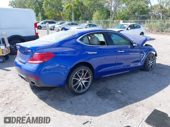 2019 Genesis G70 Advanced with VIN KMTG34LE2KU022342, listed as a IAAI auction lot 41806699 with 49,250 mi miles and . Bid and sale history available at DreamBid. Image 4.
