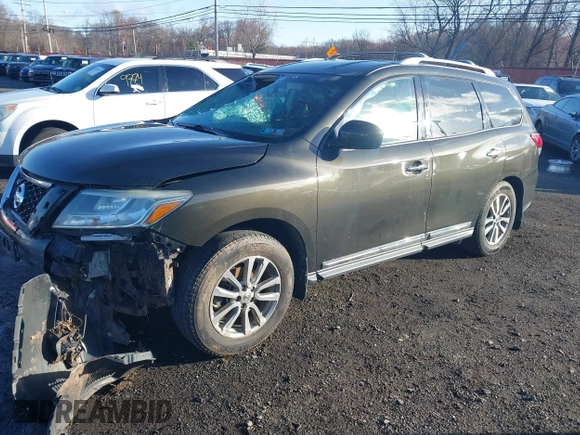 2015 Nissan Pathfinder Platinum z VIN 5N1AR2MM4FC612742, wystawiony jako IAAI lot #41828365 z przebiegiem 132 658 mil mil oraz . Historia ofert i sprzedaży dostępna na DreamBid. Obrazek 2.