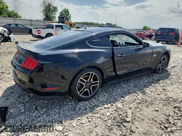 2019 Ford Mustang GT with VIN 1FA6P8CF0K5185215, listed as a Copart auction lot 61682205 with 36,356 mi miles and Salvage title. Bid and sale history available at DreamBid. Image 3.