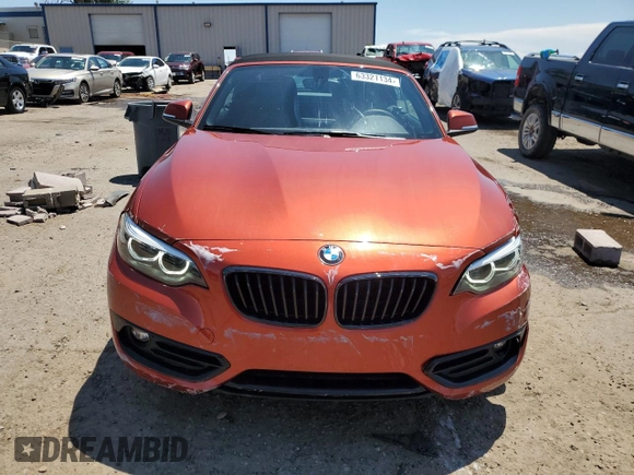 2018 BMW 2 Series 230i xDrive with VIN WBA2K1C54JVD41373, listed as a Copart auction lot 63321134 with 25,412 mi miles and Salvage Title. Bid and sale history available at carsss.com. Image 5.