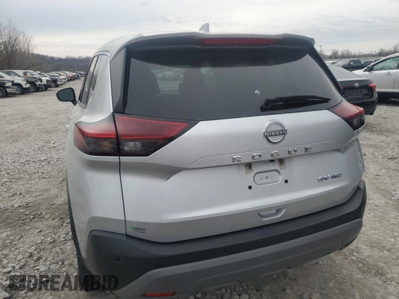 2022 Nissan Rogue SV with VIN 5N1BT3BB1NC698197, listed as a Copart auction lot 50084635 with 59,615 mi miles and Salvage Title. Bid and sale history available at carsss.com. Image 6.