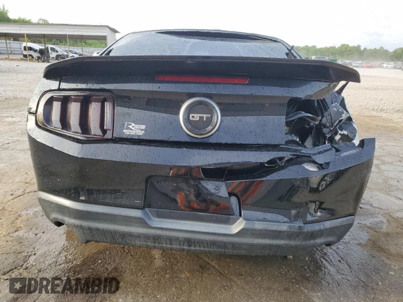 2012 Ford Mustang V6 Premium with VIN 1ZVBP8AM8C5247520, listed as a Copart auction lot 53736135 with 124,838 mi miles and Salvage Title. Bid and sale history available at carsss.com. Image 6.