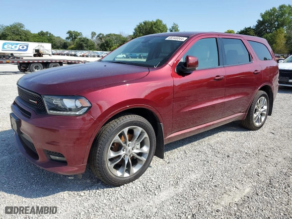2020 Dodge Durango GT Plus with VIN 1C4RDJDG7LC295996, listed as a Copart auction lot 68348044 with 0 mi miles and Salvage Title. Bid and sale history available at carsss.com. Image 1.