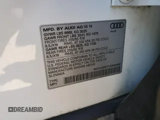 2018 Audi Q7 Premium Plus with VIN WA1LAAF77JD044442, listed as a Copart auction lot 52524565 with 88,041 mi miles and Salvage title. Bid and sale history available at DreamBid. Image 13.
