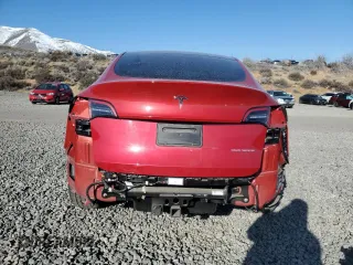 2023 Tesla Model Y Long Range with VIN 7SAYGDEE7PA044888, listed as a Copart auction lot 48538335 with 25,621 mi miles and Salvage Title. Bid and sale history available at DreamBid. Image 6.