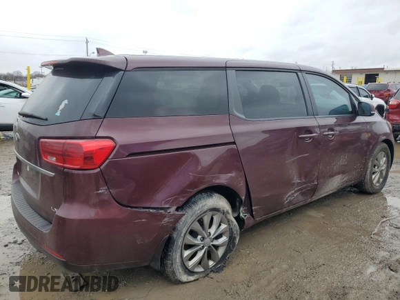 2020 Kia Sedona LX with VIN KNDMB5C15L6605842, listed as a Copart auction lot 43246275 with 115,057 mi miles and Salvage Title. Bid and sale history available at carsss.com. Image 3.