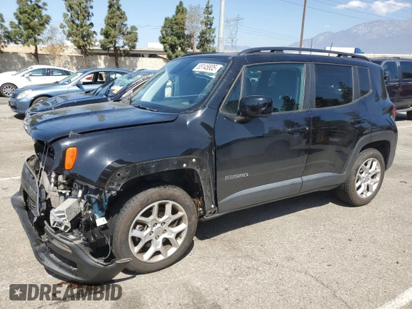 2018 Jeep Renegade Latitude with VIN ZACCJABB9JPH49826, listed as a Copart auction lot 55145805 with 97,752 mi miles and Salvage Title. Bid and sale history available at DreamBid. Image 1.