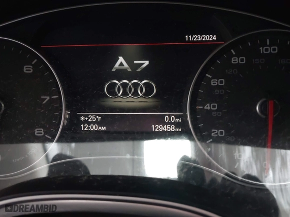 2013 Audi A7 3.0 Prestige with VIN WAU2GAFC4DN081943, listed as a IAAI auction lot 41599395 with 129,458 mi miles. Bid and sale history available at carsss.com. Image 15.