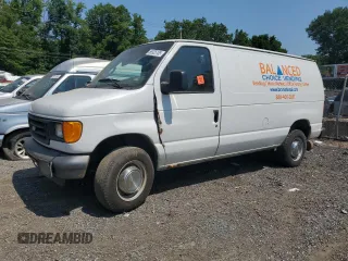 2006 Ford Econoline Cargo z VIN 1FTNE24L56HA39233, wystawiony jako Copart lot #58925185 z przebiegiem 207 953 mil mil oraz Szkoda całkowita • Salvage title. Historia ofert i sprzedaży dostępna na DreamBid. Obrazek 1.