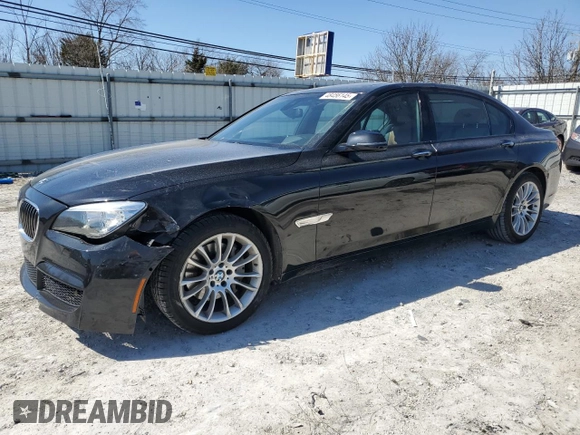 2015 BMW 7 Series 740Li xDrive with VIN WBAYF4C58FD874143, listed as a Copart auction lot 48456145 with 109,610 mi miles and Salvage Title. Bid and sale history available at carsss.com. Image 1.