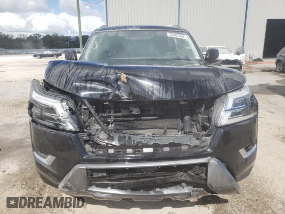 2021 Nissan Armada SV with VIN JN8AY2ACXM9146249, listed as a Copart auction lot 76587094 with 53,812 mi miles and Salvage Title. Bid and sale history available at carsss.com. Image 5.