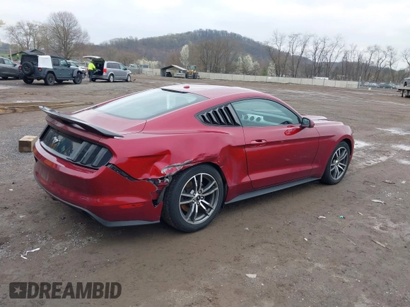 2015 Ford Mustang EcoBoost with VIN 1FA6P8TH6F5357867, listed as a IAAI auction lot 42011136 with 58,099 mi miles and . Bid and sale history available at carsss.com. Image 4.