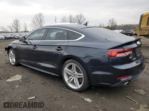 2018 Audi A5 Sportback Premium Plus with VIN WAUENCF51JA085208, listed as a Copart auction lot 40869524 with 33,603 mi miles. Bid and sale history available at carsss.com. Image 2.