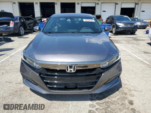 2019 Honda Accord Sport with VIN 1HGCV1F3XKA116343, listed as a Copart auction lot 52596185 with 44,187 mi miles and Salvage Title. Bid and sale history available at DreamBid. Image 5.