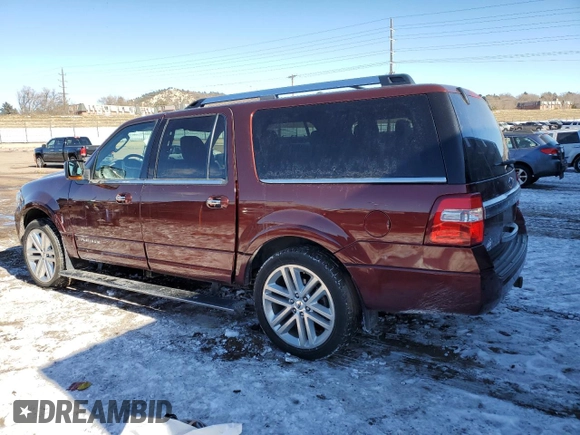2017 Ford Expedition EL Platinum with VIN 1FMJK1MT7HEA52308, listed as a Copart auction lot 42376245 with 108,063 mi miles and Salvage Title. Bid and sale history available at carsss.com. Image 2.
