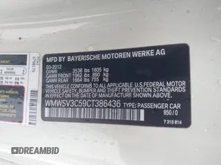 2012 MINI Hardtop S z VIN WMWSV3C59CT386436, wystawiony jako IAAI lot #42254715 z przebiegiem 60 260 mil mil oraz . Historia ofert i sprzedaży dostępna na DreamBid. Obrazek 9.