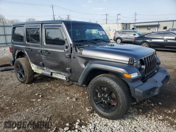 2021 Jeep Wrangler Unlimited Sport Altitude with VIN 1C4HJXDG0MW521769, listed as a Copart auction lot 53625925 with 34,074 mi miles and Salvage title. Bid and sale history available at DreamBid. Image 4.