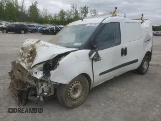 2017 Ram ProMaster City Cargo Tradesman with VIN ZFBERFAB0H6E22587, listed as a Copart auction lot 60967655 with 105,237 mi miles and Salvage title. Bid and sale history available at DreamBid. Image 1.