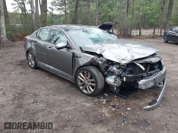 2015 Kia Optima SXL Turbo with VIN 5XXGR4A66FG393606, listed as a IAAI auction lot 42005693 with 194,747 mi miles and . Bid and sale history available at DreamBid. Image 1.