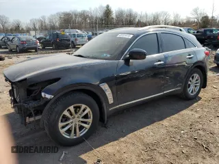 2015 Infiniti QX70 with VIN JN8CS1MW6FM483415, listed as a Copart auction lot 48151415 with 118,686 mi miles and Salvage Title. Bid and sale history available at DreamBid. Image 1.