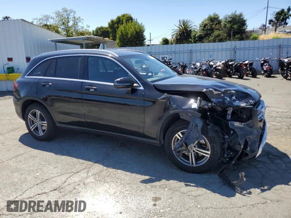 2020 Mercedes-Benz GLC 300 with VIN W1N0G8DB2LF865701, listed as a Copart auction lot 57862225 with 51,074 mi miles and Salvage title. Bid and sale history available at DreamBid. Image 4.