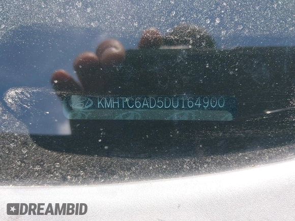 2013 Hyundai Veloster w/Black Int with VIN KMHTC6AD5DU164900, listed as a IAAI auction lot 36770576 with 106,253 mi miles and . Bid and sale history available at DreamBid. Image 9.