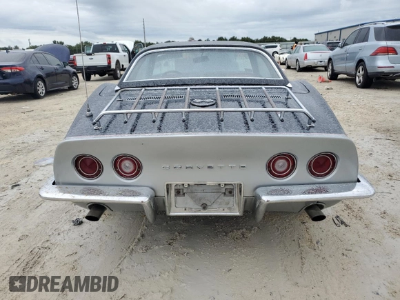 1969 Chevrolet Corvette z VIN 1946795712213, wystawiony jako Copart lot #74741564 z przebiegiem 92 858 mil mil oraz Szkoda całkowita • Salvage title. Historia ofert i sprzedaży dostępna na DreamBid. Obrazek 6.