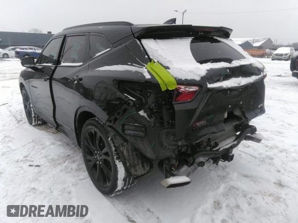 2022 Chevrolet Blazer RS with VIN 3GNKBKRS4NS171473, listed as a IAAI auction lot 41345128 with 33,093 mi miles and . Bid and sale history available at DreamBid. Image 3.