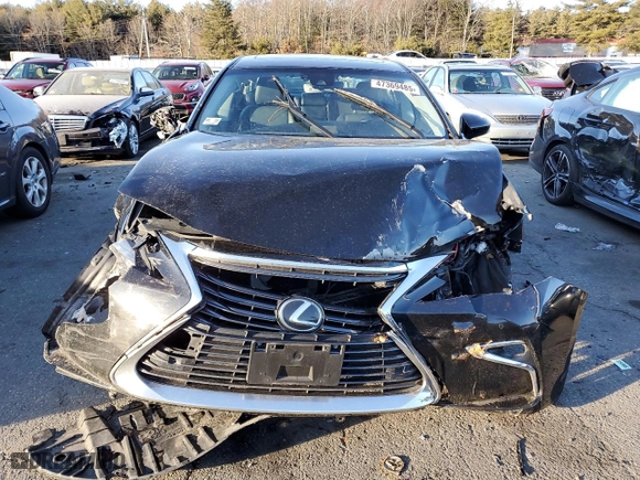 2018 Lexus ES with VIN 58ABK1GG4JU102749, listed as a Copart auction lot 47369485 with 0 mi miles and Salvage Title. Bid and sale history available at carsss.com. Image 5.