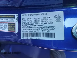 2019 Acura RDX w/A-Spec Pkg with VIN 5J8TC2H66KL014562, listed as a Copart auction lot 89372745 with 32,149 mi miles and Salvage title. Bid and sale history available at DreamBid. Image 15.