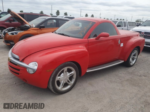 2004 Chevrolet SSR LS z VIN 1GCES14P44B104112, wystawiony jako Copart lot #75260344 z przebiegiem Nie podano mil oraz Nie do naprawy. Historia ofert i sprzedaży dostępna na DreamBid. Obrazek 1.