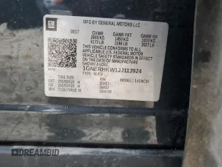 2018 Chevrolet Traverse LT z VIN 1GNERHKW1JJ113924, wystawiony jako Copart lot #85128164 z przebiegiem 103 485 mil mil oraz Szkoda całkowita • Salvage title. Historia ofert i sprzedaży dostępna na DreamBid. Obrazek 14.