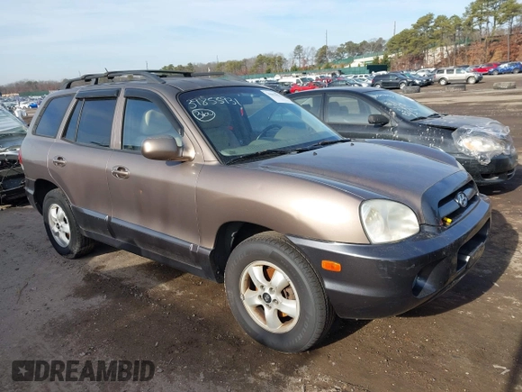 2005 Hyundai Santa Fe GLS with VIN KM8SC13D45U929446, listed as a IAAI auction lot 41200311 with 157,669 mi miles and . Bid and sale history available at DreamBid. Image 1.