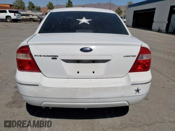 2005 Ford Five Hundred Limited с VIN 1FAHP281X5G134638, выставлен на аукционе Copart как лот 58256315 с пробегом Не указан миль и Чистый • Clean title. История ставок и продаж доступна на DreamBid. Изображение 6.
